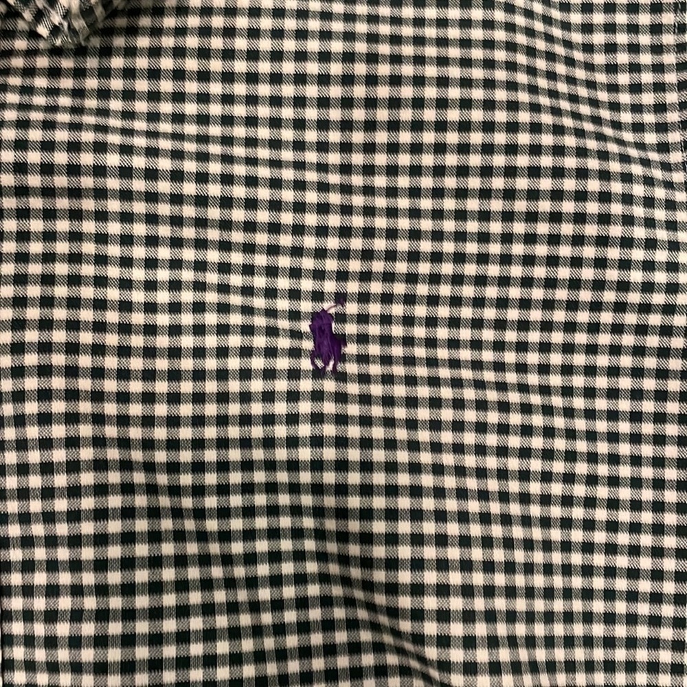 Ralph Lauren Custom Fit Green and White Checkered XXL - Picture 3 of 9